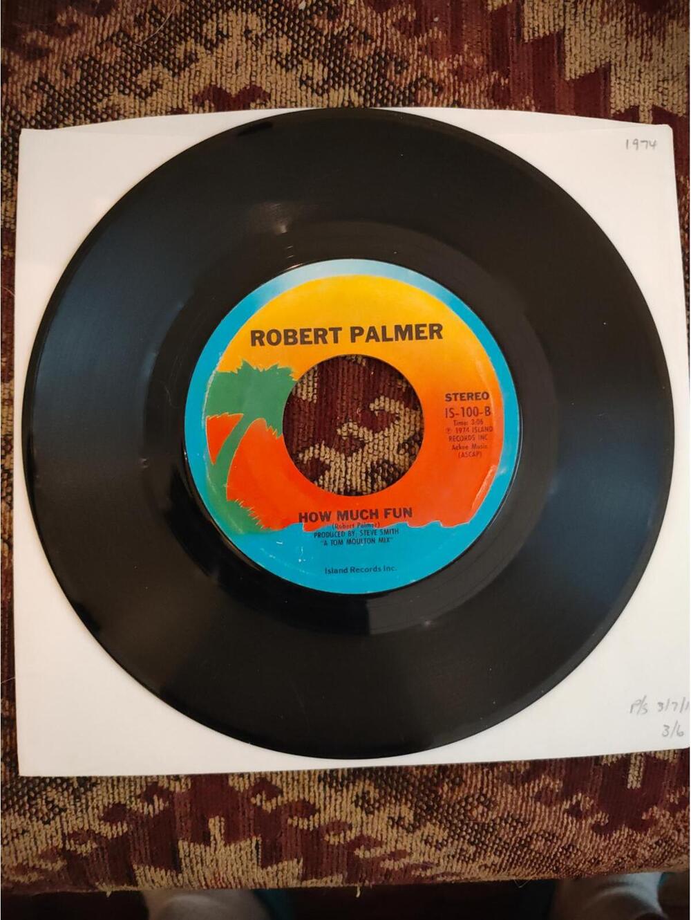 Robert Palmer - Every Kinda People - NM vinyl 45 - Picture 2 of 2